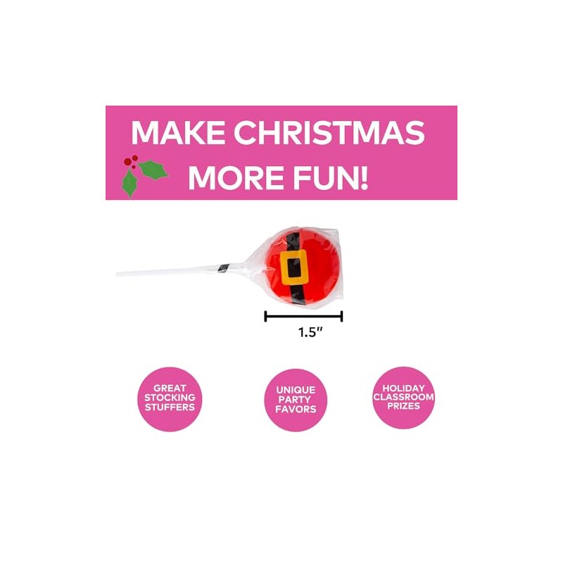 Santa Suit Character Suckers - 12 Individually Wrapped Lollipops -
