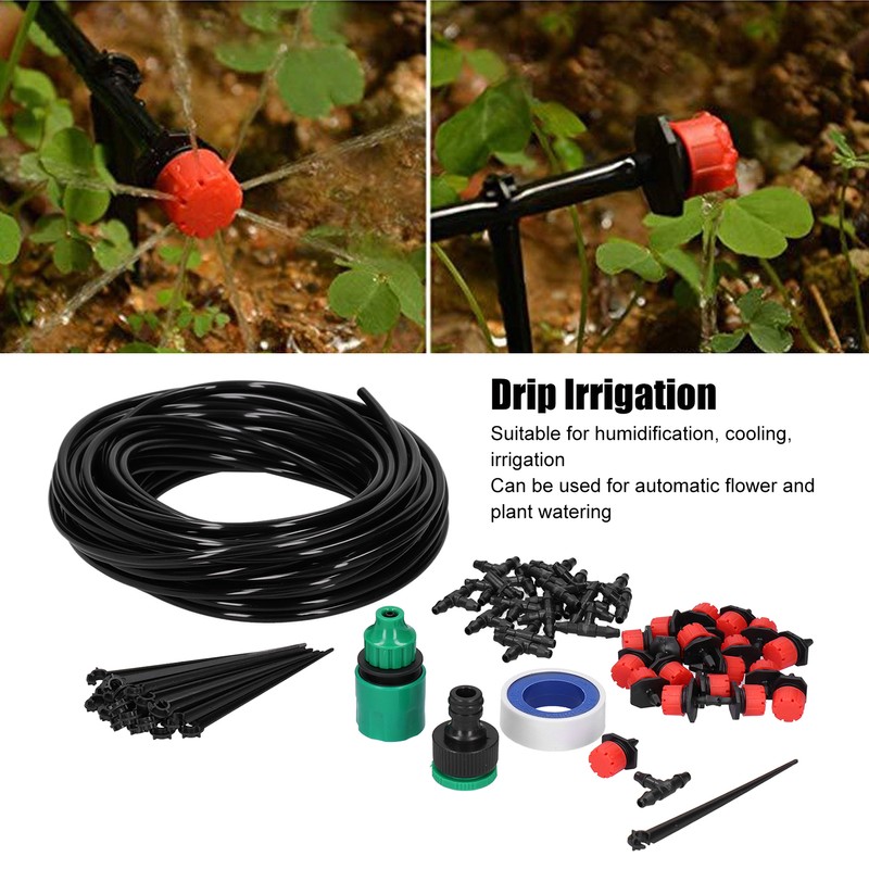 DIY Automatic Drip Irrigation Kit 20m Adjustable Nozzle Irrigation System