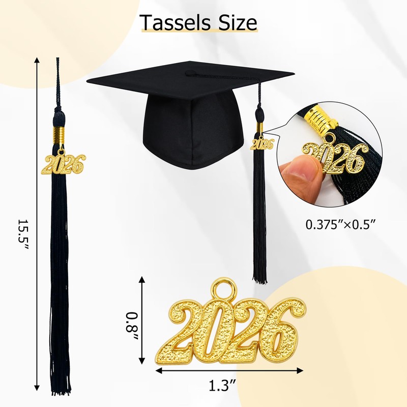 GraduationMall Single & Multiple Color Graduation Tassel with 2026 Year