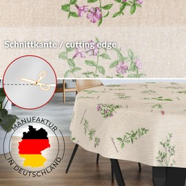 Tablecloth Made of Fabric Textile Washable Table Linen Tablecloth Cotton Polyester Aromatic Organic Round 140 cm Indoor / Outdoor Tablecloth