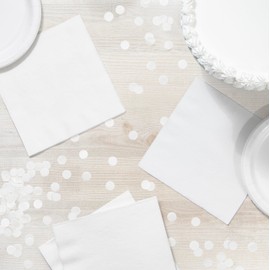 Luncheon Napkins 6.5"X6.5"(Folded Size) 50/Pkg-White