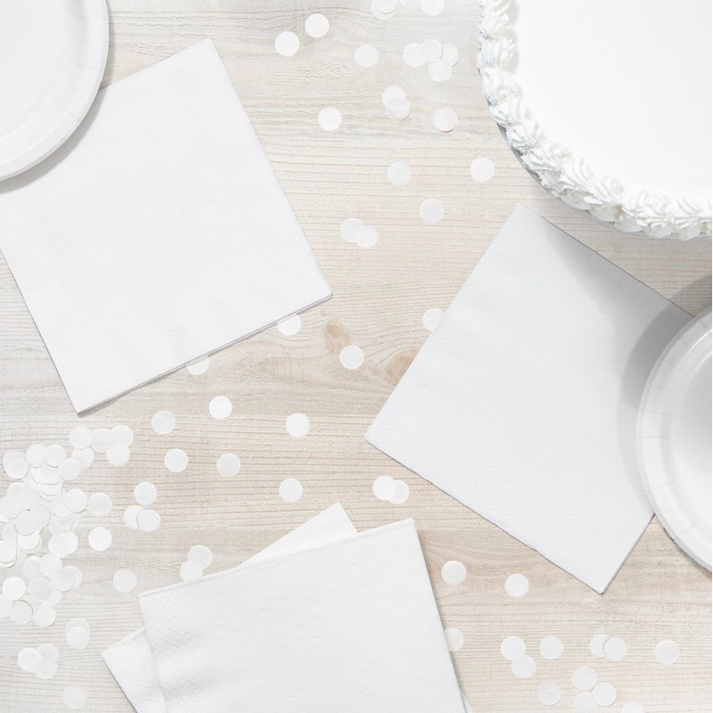 Luncheon Napkins 6.5"X6.5"(Folded Size) 50/Pkg-White