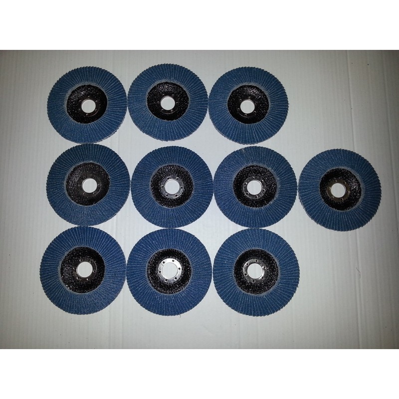 Pack of 10 Flap Discs 115 x 22.23 mm Grain