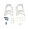 Plum Fittings 2" x 3 1/2" 45 Degree Handrail Vinyl Bracket Kit | Vinyl Fence Brackets | Screws Included | White