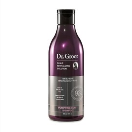 Dr. Groot Champú de arcilla purificadora, cuidado coreano del cabello para cuero cabelludo graso, biotina, aceite de romero y ácido salicílico, purifica las raíces, hidrata las puntas secas, lavado de