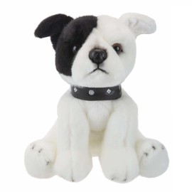 VFM - Staffordshire Soft Toy White Staffy, Staffordshire Bull Terrier Dog 30cm Soft Toy - Super Fluffy Luxury Lifelike Stuffed Animal Teddy - Natural World Collection