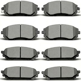 ALADICHE Pastillas de freno delanteras traseras compatibles con Subaru Forester 2004-2008, para Subaru Impreza 2004-2005, para Saab 9-2x (D929 D1004)