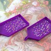 6pcs Large Purple Diamond Art Painting Trays, 6.3x3.1 Inch White