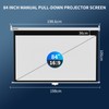 WASJOYE 84'' Projector Screen Manual Pull Down - 16:9 HD