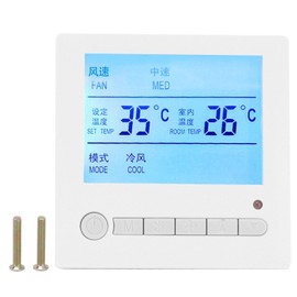 AC220V Intelligent LCD Thermostat Fan Coil Temperature Controller Air Conditioning Panel Switch