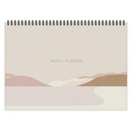 etmamu 258 Weekly Planner A4 Abstract Shapes No. 4, 60 Sheets, Calendar for Doings, Appointments and Tasks