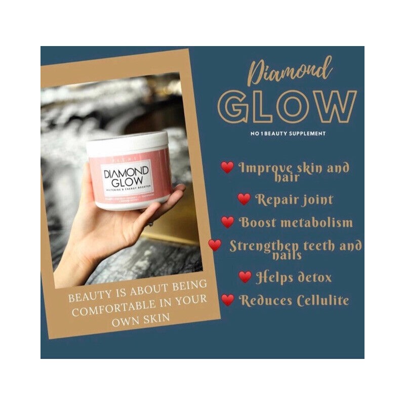 DIAMOND GLOW Collagen Skin Whitening Glowing Clear Acne Anti Aging