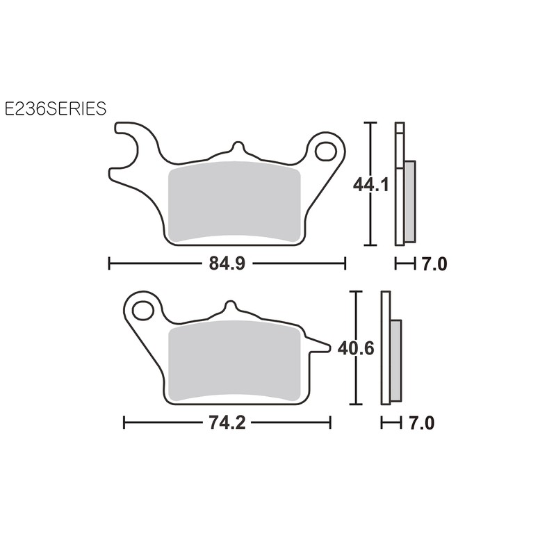 Kitaco SBS Brake Pad E236 Ceramic Super Cub 110 (JA59)