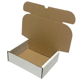 W.E. Roberts Postal Boxes White Cardboard boxes for posting 17x14x5.5cm (7"x5½"x2") parcel box, shipping boxes, small parcel boxes, Small Cardboard Boxes Small Parcel (Pack of 10)