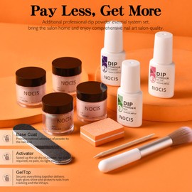 Layhou 4 Colors Dip Powder Nail Kit - Nail Powder Dip Kit Starter Set For Home Diy Salon Nail Art, Nail Dipping Powder Kit Glossy or Frosted With Base Top Coat Activator As Gifts For Women (Set 1)