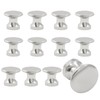 Hitefu 12PCS Chrome Mini Cabinet Drawer Knobs, 11.5mm Metal Dresser