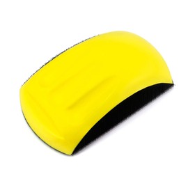 QWORK® Hand Sanding Pad Block, Hand Polishing Block with Hook and Loop Disc Ideal for Woodworking Home Crafts Automobile (6 Inch)