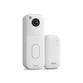 Blink Video Doorbell (newest model) – Head-to-toe HD view, two-year battery life, and simple setup. Sync Module Core included – System (White)