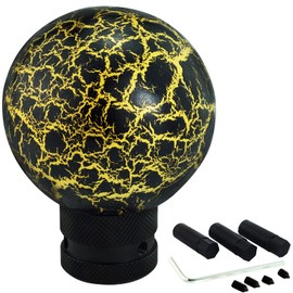 Lunsom Gear Shifter Knob, Resin Shift Ball Round Head Stick Handle Fit Most Automatic Manual Transmission Car (Black)