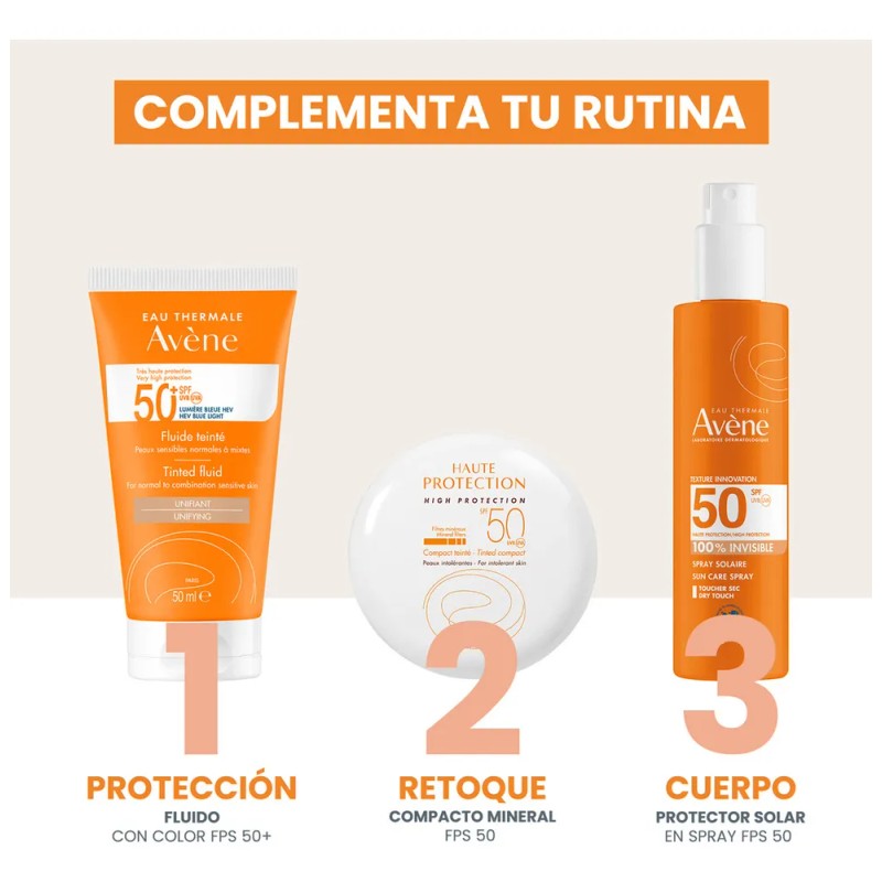 Protector Solar Avène Fluido Con Color SPF50, 50ml