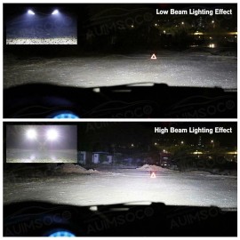 AUIMSOCO For Jeep Grand Cherokee Sport Utility 2005-2010 LED Headlight & Fog Light Bulbs