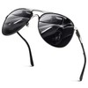 GQUEEN Mens Military Style Pilot Polarized Sunglasses UV400 Protection Metal