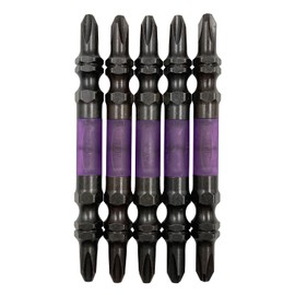 ANEX ABRS5-2065 Black Ryu Toughness Bit, Double-Ended, Slim +2 x 65, Set of 5