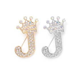 Brooches and Pins for Women Letter Brooch Pins for Socks Rhinestone Initial Lapel Pin for Clothing Backpacks Charms Christmas Stockings Stuffers Jewelry Gift for Women Men