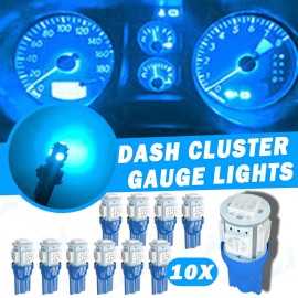 AQJ 10PCS T10 5050 SMD LED Speedometer Instrument Gauge Cluster Dash Light Bulbs