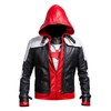 Lasumisura Replica Style Red Hood Men's Faux Leather Jacket +