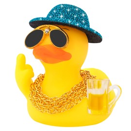 wonuu Rubber Duck Car Ornament Funny Dashboard Decorations Quirky Decor Car Accessories, Wathet