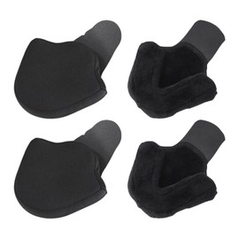 HDGSAFD 2 Pairs Helmet Earmuffs, Winter Earmuffs, Outdoor Cycling Ear Warmers, Plush Earmuffs, Cold Resistant Hearing Protection Accessories, black