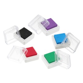 DOITOOL 5Pcs DIY Ink Pad for Paper Wood Multi Color Stamp Pads Stackable Boxes Non Toxic Graffiti Painting Tools for Scrapbooking Nursery Decoration and Creative Activities Random Color