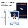 ID Badge Holder with Retractable Clip, Credit Card Holder, Keychain