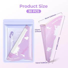 YADOBIG Pack of 30 Urinella for Women, Disposable, Pee Aid for Women, Paper, Portable Urination Aid for Women, Disposable, PIPI Cardboard On the Go for Pregnant Women, Patients, Outdoor Activities