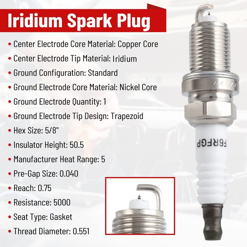CarBole UF242 Ignition Coils and Iridium Spark Plug Set Fit