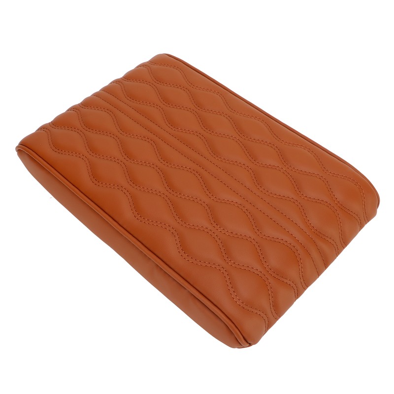 Center Console Armrest Cover Pad Universal PU Leather Waterproof Elastic