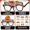KatchOn, Happy Friendsgiving Glasses - Pack of 12 | Thanksgiving