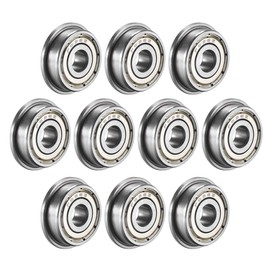 sourcing map F626ZZ Flanged Ball Bearing 6x19x6mm Double Metal Shielded (GCr15) Chrome Steel Flange Rip Bearings 10pcs