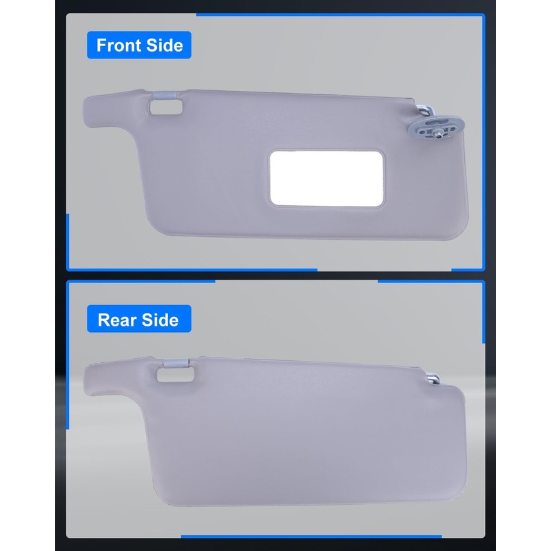 Pair Gray Interior Sunvisor Fit for Honda Civic 1996-2001 Left