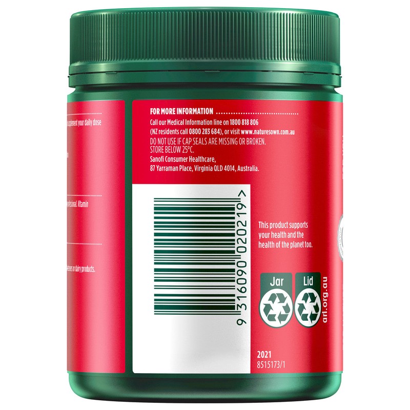 Nature's Own Vitamin D3 1000IU 400 Capsules