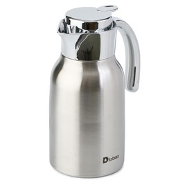 Diobao 1.2L Coffee Server, Thermal Tabletop Pot, Thermos Pot, Double Wall Construction, Vacuum Insulated, Insulated Pot, Tabletop Pot, Tabletop Pot, Table Pot, Stainless Steel, Insulated, Cold