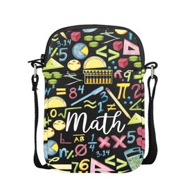 UJIMS Math Teacher Appreciation Gift Math Lover Crossbody Bag Mathematical Formulas Gifts Math Competition Bag (MathCB)