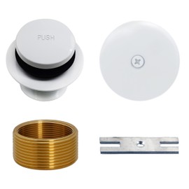 Westrbass Tip Toe Universal Tub Trim with One-Hole Faceplate, Powder Coat White, D931K-50