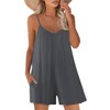 snugwind Women's Loose Sleeveless Romper Adjustable Spaghetti Strap Stretchy Shorts