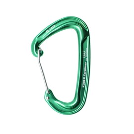 Carabiner Specialty Store Kobe Keru 22 kN UIAA Standard CE, EN Certified, Breaking Strength, Approx. 466.3 lbs (2,200 kg), Domestic Tested, Aluminum Material, Weight: 1.2 oz (35 g), Wire Gate, 1 Pack