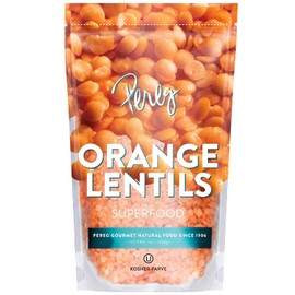 Pereg Orange Lentils (16 Oz x 6 Pack) - Indian Split Masoor Daal - Non-GMO & Additive Free, Indian Curries & Soups - Vegan Diet-Friendly - High In Protein & Fibres - Red Lentils - Quick Cooking