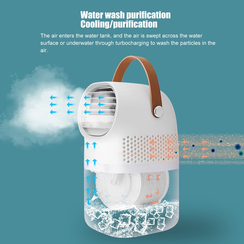 USB Desktop Portable Air Conditioner Fan Negative Ion Air Cooler