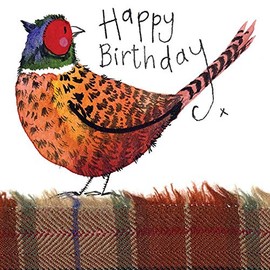 ALEX CLARK Happy Birthday Pheasant Card