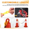 Rustark 21pcs Red Plastic Chain Links with Connector Hooks Plastic